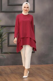 Claret Red Hijab Tunic 5724BR - 2