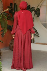 Claret Red Modest Gown 45191BR - 2