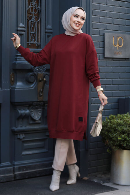 Claret Red Modest Tunic 30645BR - NEVA STYLE