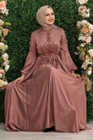  Elegant Cooper Muslim Fashion Evening Dress 2212BKR - 4
