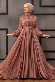  Elegant Cooper Muslim Fashion Evening Dress 2212BKR - 2