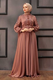  Elegant Cooper Muslim Fashion Evening Dress 2212BKR - 5