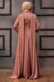  Elegant Cooper Muslim Fashion Evening Dress 2212BKR - 6