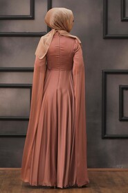  Modern Cooper Islamic Engagement Dress 22140BKR - 3