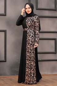  Plus Size Cooper Islamic Wedding Dress 3067BKR - 2