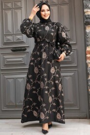 Copper Hijab Dress 30441BKR - 2