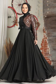  Elegant Copper Islamic Prom Dress 33130BKR - 1