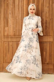 Crem Hijab Dress 279062KR - 1