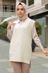 Crem Hijab Knitwear Sweater 25321KR - 1