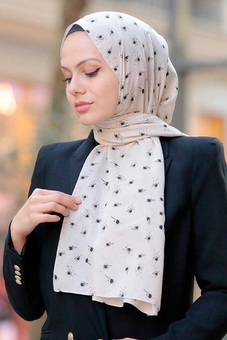 Crem Hijab Shawl 5096KR - NEVA STYLE
