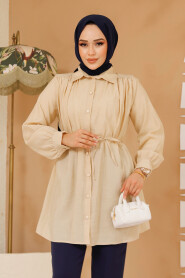 Dark Beige Modest Top 10025KBEJ - 2