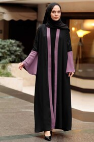 Dark Dusty Rose Hijab Abaya 55510KGK - 3