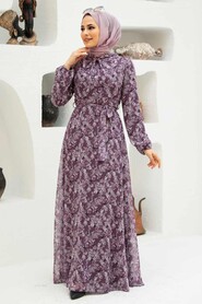 Dark Dusty Rose Hijab Dress 279040KGK - 1