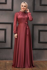  Long Dark Dusty Rose Muslim Prom Dress 25130KGK - 2