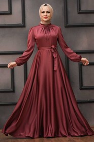  Long Dark Dusty Rose Muslim Prom Dress 25130KGK - 1