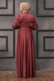  Long Dark Dusty Rose Muslim Prom Dress 25130KGK - 5