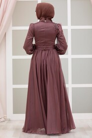  Luxorious Dark Dusty Rose Muslim Fashion Evening Dress 43170KGK - 6