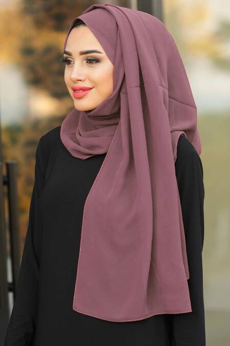 Dark Dusty Rose Hijab Shawl 7475KGK - NEVA STYLE
