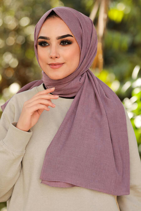 Dark Dusty Rose Hijab Shawl 7563KGK - NEVA STYLE