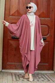 Dark Dusty Rose Hijab Triple Suit 5175KGK - 1