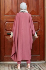 Dark Dusty Rose Hijab Triple Suit 5175KGK - 3