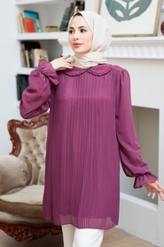 Dark Dusty Rose Hijab Tunic 20621KGK - 1