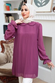 Dark Dusty Rose Hijab Tunic 20621KGK - 2