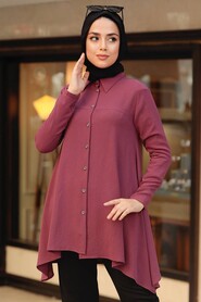 Dark Dusty Rose Hijab Tunic 4601KGK - 2
