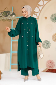 Dark Green Plus Size Dual Suit 12082KY - 2