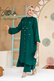 Dark Green Plus Size Dual Suit 12082KY 