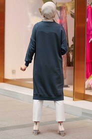 Dark Grey Hijab Tunic 30645KGR - 5
