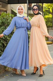 Dark Lila Hijab Dress 1273KLILA - 1