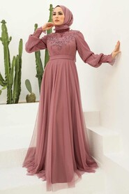 Modern Dark Lila Islamic Clothing Prom Dress 21780KLILA - 1