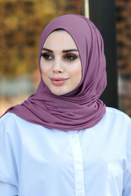 Dark Lila Hijab Shawl 7528KLILA - NEVA STYLE