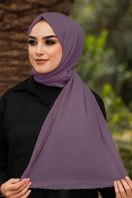 Dark Lila Hijab Shawl 7571KLILA - NEVA STYLE