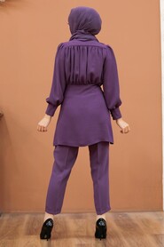 Dark Lila Hijab Suit Dress 1419KLILA - 2