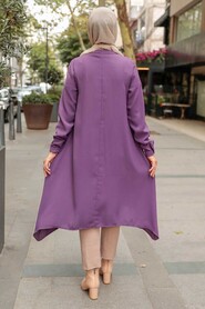 Dark Lila Hijab Tunic 24460KLILA - 2
