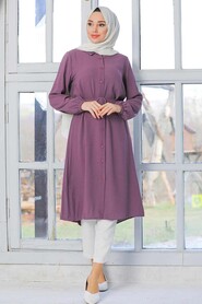 Dark Lila Hijab Tunic 40024KLILA - 2