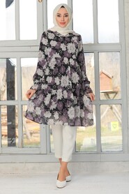 Dark Lila Hijab Tunic 41311KLILA - 1