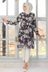 Dark Lila Hijab Tunic 41311KLILA - 3