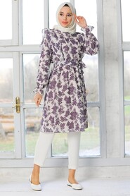 Dark Lila Hijab Tunic 41332KLILA - 1