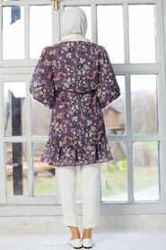 Dark Lila Hijab Tunic 41442KLILA - 5