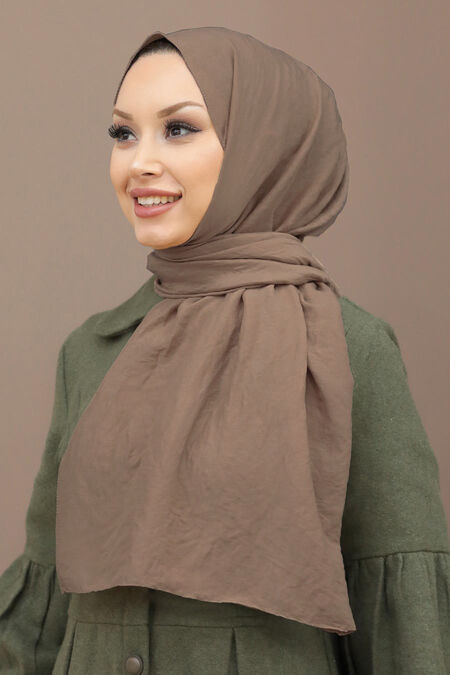 Dark Mink Hijab Shawl 5099KV - NEVA STYLE