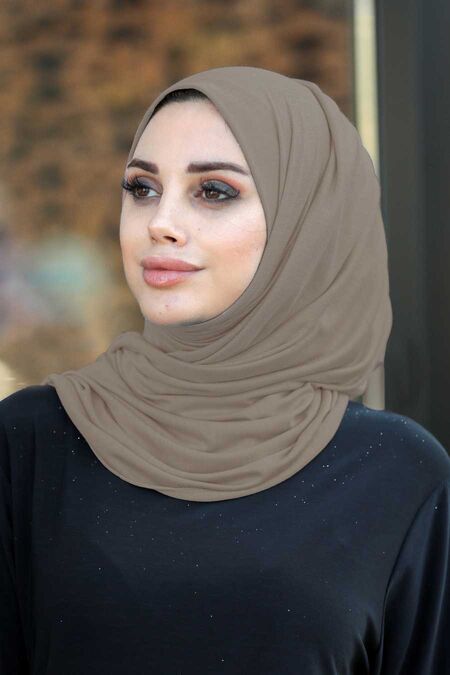 Dark Mink Hijab Shawl 7528KV - NEVA STYLE