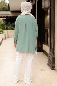 Dark Mint Hijab Tunic 3792KMINT - 2