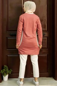 Dark Salmon Pink Hijab Tunic 14621KSMN - 2