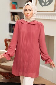 Dark Salmon Pink Hijab Tunic 20621KSMN - 3