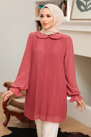 Dark Salmon Pink Hijab Tunic 20621KSMN - 2