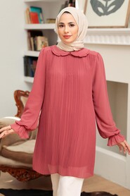 Dark Salmon Pink Hijab Tunic 20621KSMN - 1