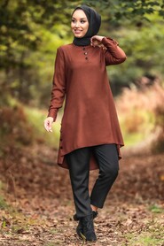 Dark Terra Cotta Hijab Tunic 466KKRMT - 2
